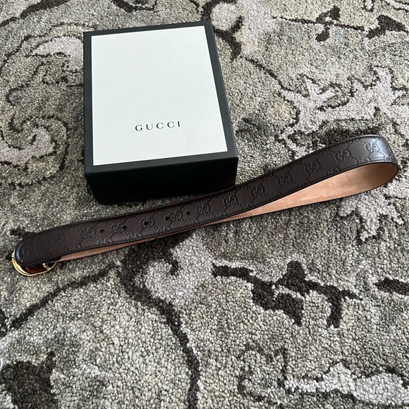 Authentic gucci signature leather belt size 80 - Picture 5 of 12